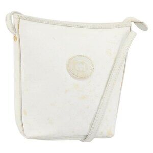 Authentic GUCCI Micro GG Supreme Shoulder Bag PVC White Gold 007 115 1095